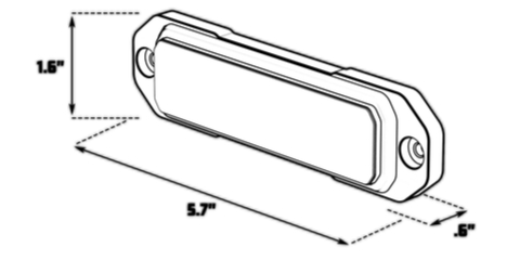 P4 Z-12 MC Linear LED Surface Mount Warning Light Head